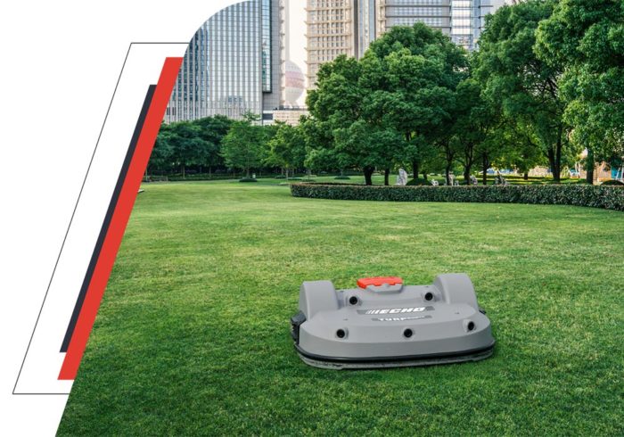 ECHO Robotics’ robotic turf mower in good for turf maintenance in city.